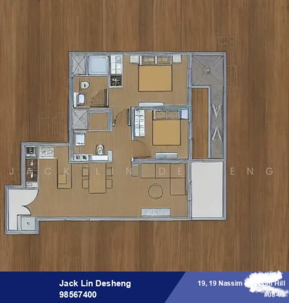 19 Nassim, 19 Nassim Hill, 2 Bedrooms, 829 sqft, Condominium For Rent, by Jack Lin Desheng, 25369614 - PropertyGuru.com.sg