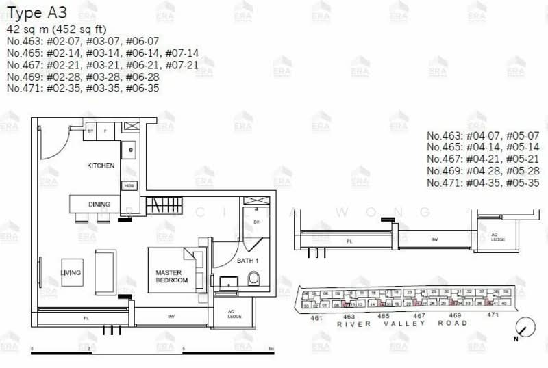 RV Residences, 463 River Valley Road, 1 Bedroom, 452 sqft, Condominium For Rent, by Priscilla Wong, 25371139 - PropertyGuru.com.sg