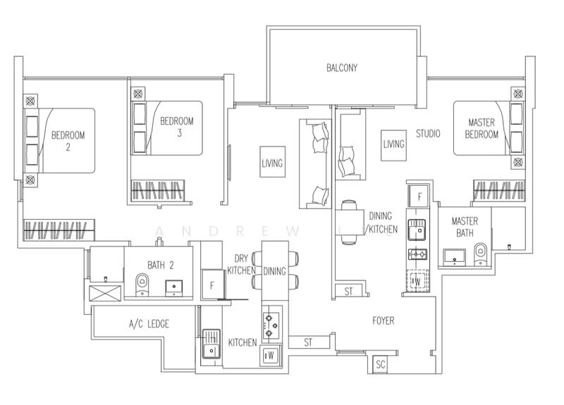 Twin Waterfalls, 122 Punggol Walk, Studio, 390 sqft, Executive Condominium For Rent, by Andrew Lee, 25383035 - PropertyGuru.com.sg