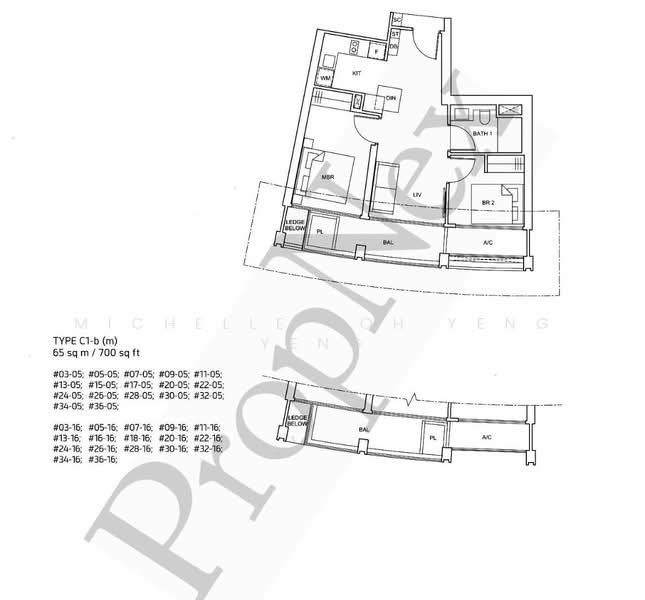 One Pearl Bank, 1 Pearl Bank, 2 Bedrooms, 700 sqft, Condominium For Sale, by Michelle Goh Yeng Yeng, 25392040 - PropertyGuru.com.sg