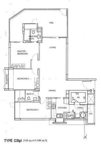 8 @ Mount Sophia, 6 Mount Sophia, 3 Bedrooms, 1,496 sqft, Condominium For Rent, by Vincent Tay, 25394852 - PropertyGuru.com.sg