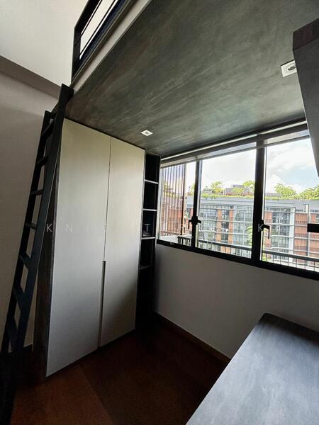 Functional study with loft bed