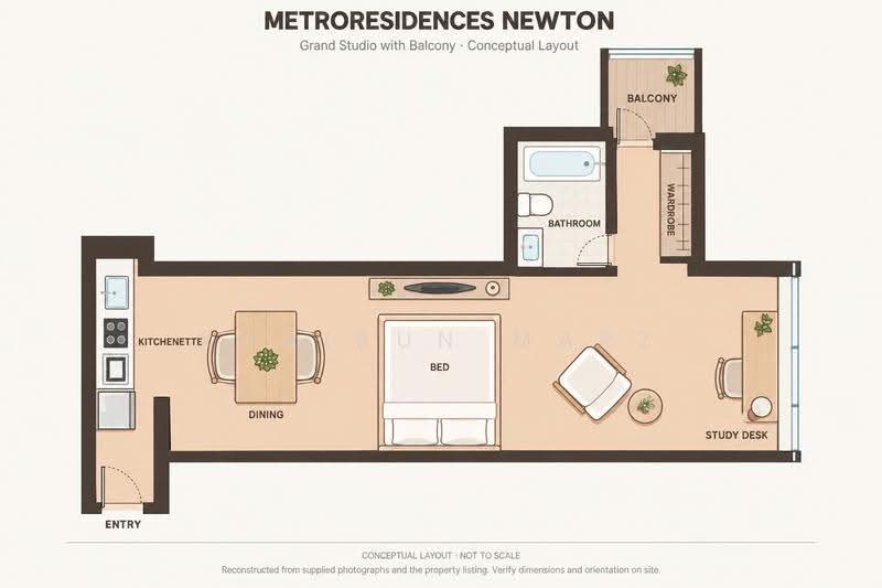 MetroResidences Newton Grand Studio, Newton / Novena, Studio, 400 sqft, Apartment For Rent, by Khairun Marz, 25402913 - PropertyGuru.com.sg