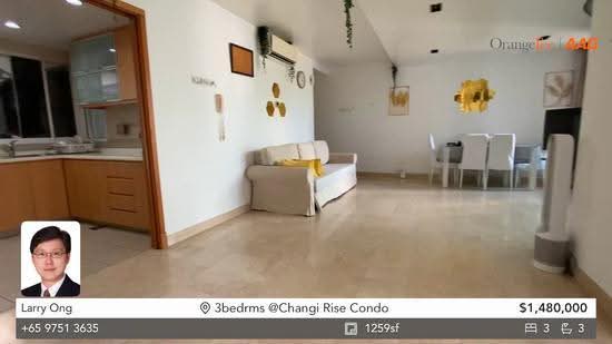 Changi Rise Condo, 8 Simei Rise, Pasir Ris / Tampines, 3 Bedrooms, 1,259 sqft, Condominium For Sale, by Larry Ong, 25407858 - PropertyGuru.com.sg