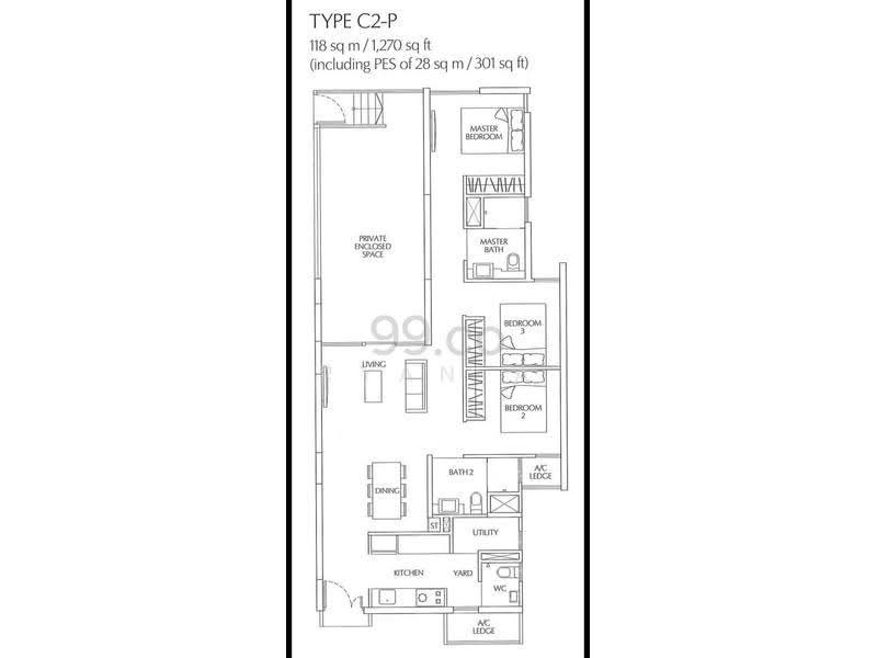 Terrasse, 21 Yio Chu Kang Road, Hougang / Punggol / Sengkang, 3 Bedrooms, 1,270 sqft, Condominium For Rent, by Ryan A, 25419601 - PropertyGuru.com.sg