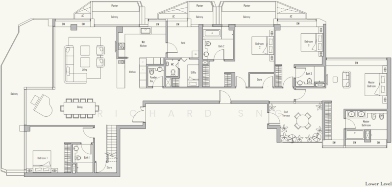 V ON SHENTON PENTHOUSE 7255SQFT FLOOR PLAN