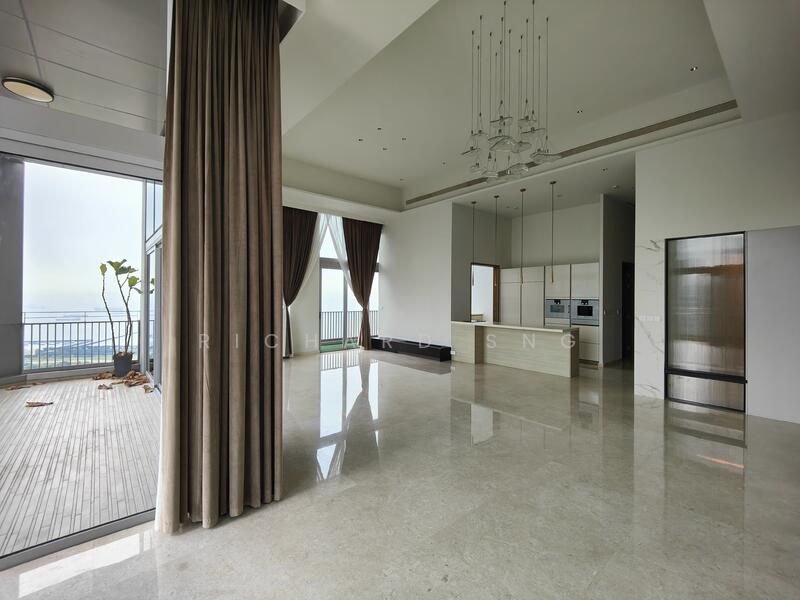 V ON SHENTON PENTHOUSE 7255SQFT SEA VIEW FROM THE LIVING AND DINING AREA