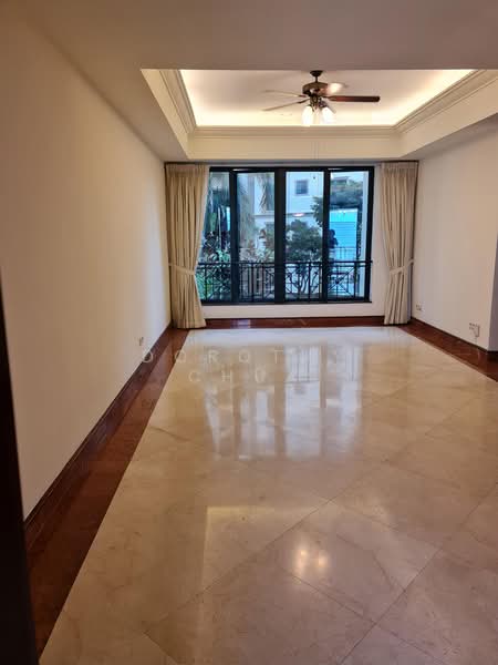 Pebble Bay, 130 Tanjong Rhu Road, 1 Bedroom, 861 sqft, Condominium For Rent, by Dorothy Chua, 25454546 - Spacious living room with greenery garden view - PropertyGuru.com.sg