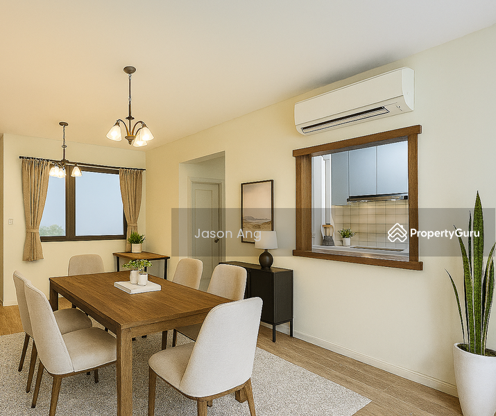 Spacious living and dining area