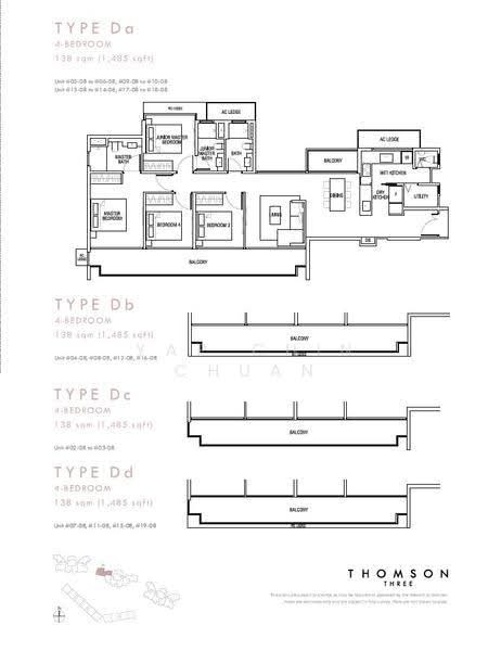 Thomson Three, 43 Bright Hill Drive, Ang Mo Kio / Bishan / Thomson, 4 Bedrooms, 1,485 sqft, Condominium For Rent, by Yap Chin Chuan, 25465917 - PropertyGuru.com.sg