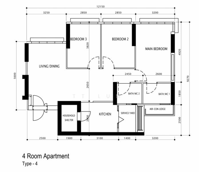 131A Lorong 1 Toa Payoh, 131A Lorong 1 Toa Payoh, 3 Bedrooms, 1,001 sqft, HDB Flat For Rent, by TT Lum, 25470670 - PropertyGuru.com.sg