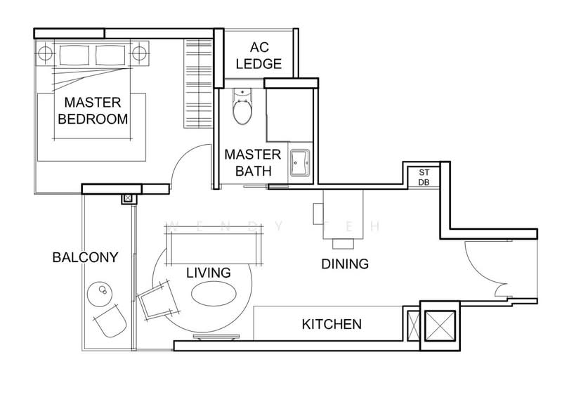 Foresque Residences, 101 Petir Road, 1 Bedroom, 463 sqft, Condominium For Rent, by Wendy Teh, 25472121 - PropertyGuru.com.sg