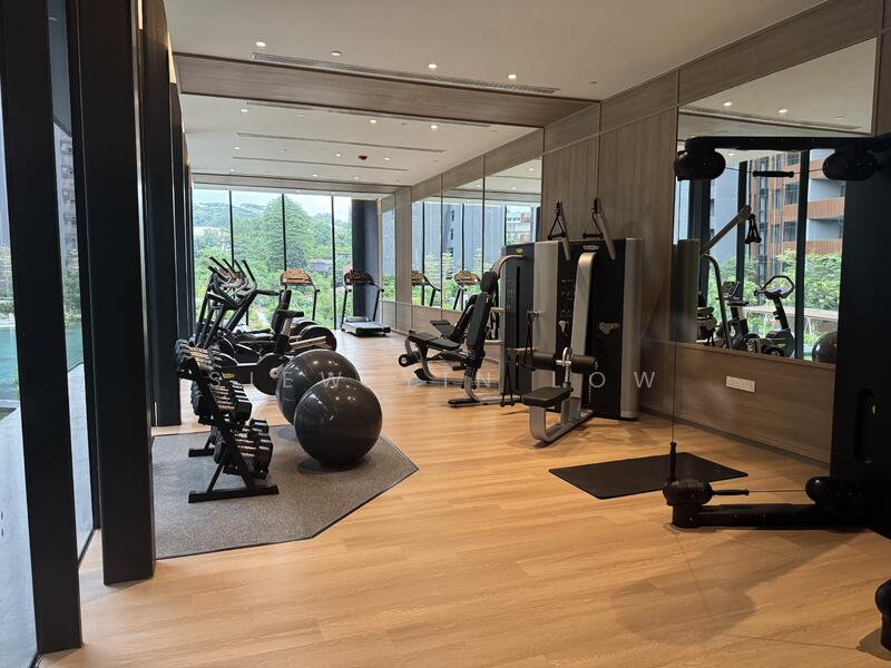 KI Residences At Brookvale, 22 Brookvale Drive, 3 Bedrooms, 936 sqft, Condominium For Rent, by Siew Yin Low, 25472876 - Gym facing swimming pool - PropertyGuru.com.sg
