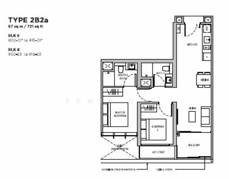 Dairy Farm Residences, 8 Dairy Farm Lane, 2 Bedrooms, 721 sqft, Condominium For Sale, by Edwin Ong, 25480751 - PropertyGuru.com.sg