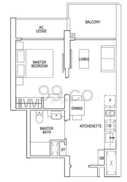 Parc Riviera, 101 West Coast Vale, 1 Bedroom, 463 sqft, Condominium For Rent, by Wanni Chan 陈寀颖, 25483022 - PropertyGuru.com.sg