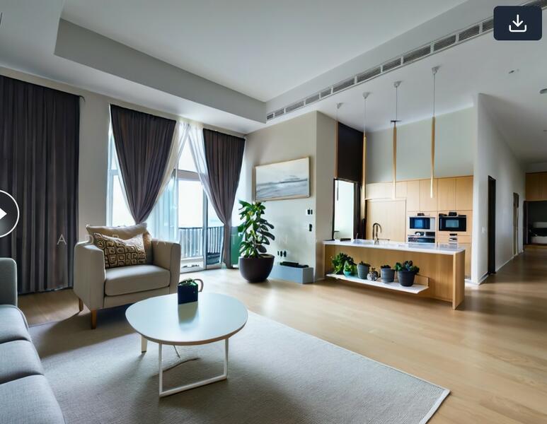 3D rendering of actual living room