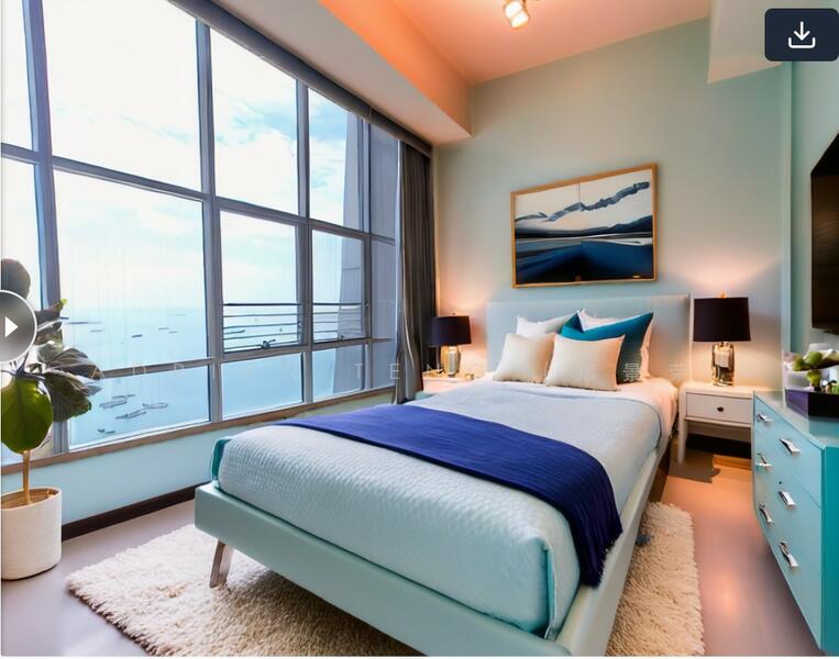 3D rendering of actual bedroom