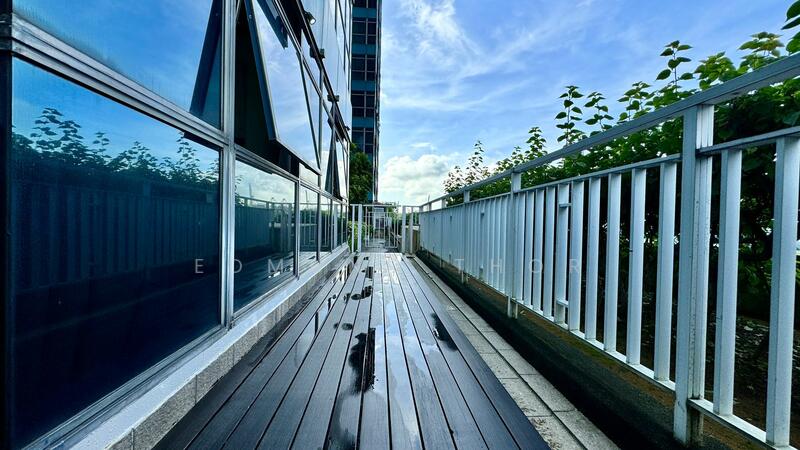 Spacious long balcony