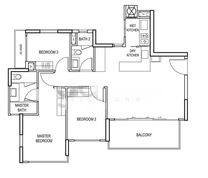 eCO, 263 Bedok South Avenue 3, 3 Bedrooms, 1,023 sqft, Condominium For Rent, by Sally Ong, 25496690 - PropertyGuru.com.sg