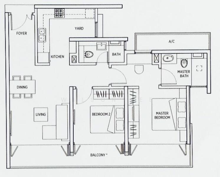 Kallang Riverside, 51 Kampong Bugis, 2 Bedrooms, 1,001 sqft, Condominium For Rent, by Wilson Lee, 25508922 - PropertyGuru.com.sg