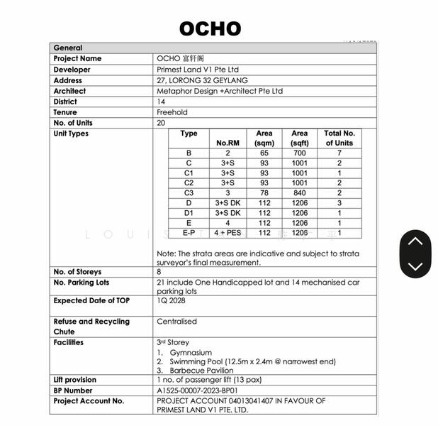 Ocho Apartment For Sale at S$ 1,861,000 | PropertyGuru Singapore