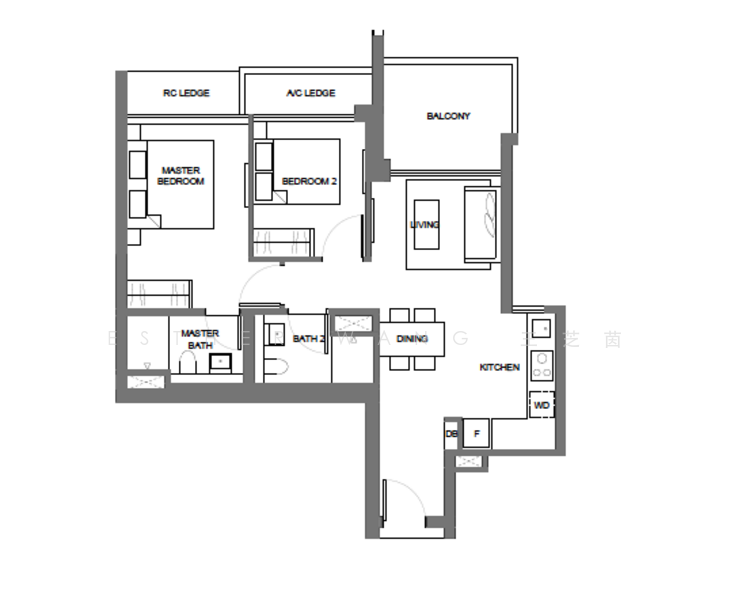 Principal Garden, 95 Prince Charles Crescent, 2 Bedrooms, 797 sqft, Condominium For Rent, by Esther Wang 王芝茵, 25520597 - PropertyGuru.com.sg