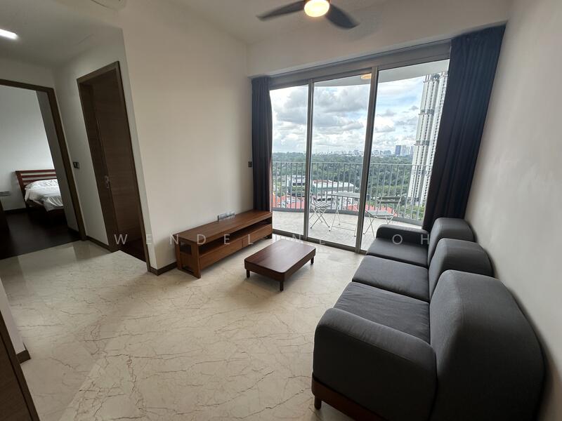 Queens Peak, 3 Dundee Road, 2 Bedrooms, 775 sqft, Condominium For Rent, by Wendeline Goh, 25526566 - Living Room - PropertyGuru.com.sg