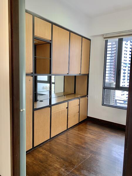 Study room with sliding door