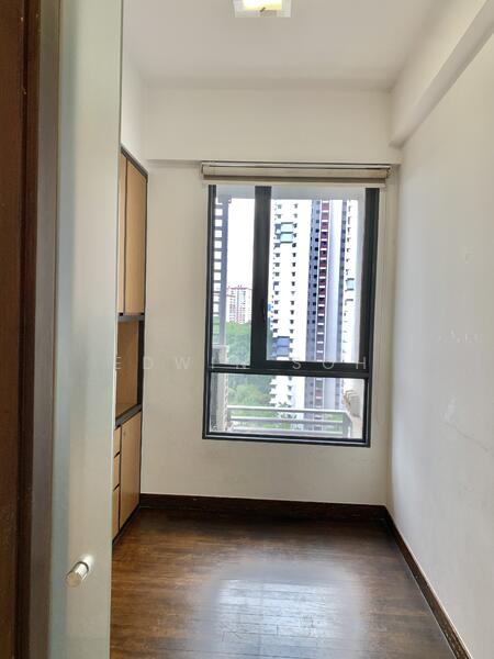 Study room with sliding door