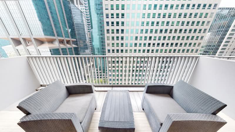 V on Shenton, 5A Shenton Way, 2 Bedrooms, 1,153 sqft, Condominium For Rent, by Joseph Khoo, 25536910 - Balcony - PropertyGuru.com.sg