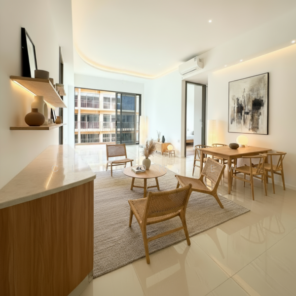 Artist impression of living room