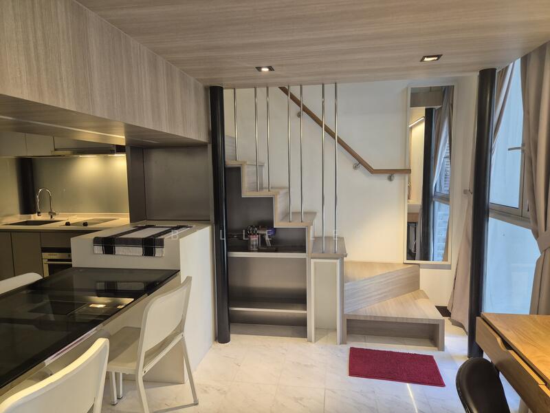 Work Area  and Loft Space above