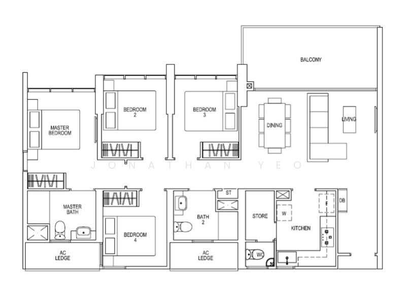 Parc Riviera, 101 West Coast Vale, Buona Vista / West Coast / Clementi New Town, 4 Bedrooms, 1,152 sqft, Condominium For Sale, by Jonathan Yeo, 25549770 - PropertyGuru.com.sg