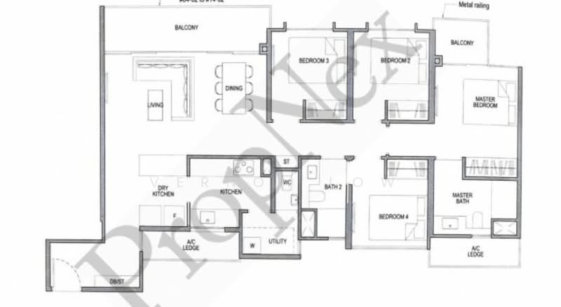 Park Colonial, 2 Woodleigh Lane, 4 Bedrooms, 1,249 sqft, Condominium For Rent, by Vernon Low, 25550350 - PropertyGuru.com.sg
