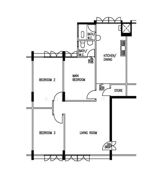 709 Hougang Avenue 2, 709 Hougang Avenue 2, 3 Bedrooms, 980 sqft, HDB Flat For Rent, by Ron Loh, 25551352 - PropertyGuru.com.sg