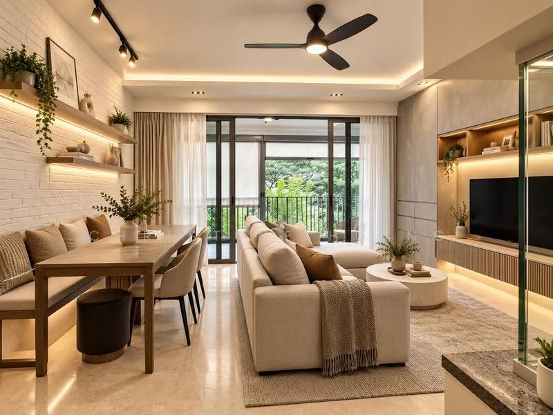 Riversails, 2 Upper Serangoon Crescent, Hougang / Punggol / Sengkang, 3 Bedrooms, 1,109 sqft, Condominium For Sale, by Christine Huang, 25562572 - Living Room - PropertyGuru.com.sg