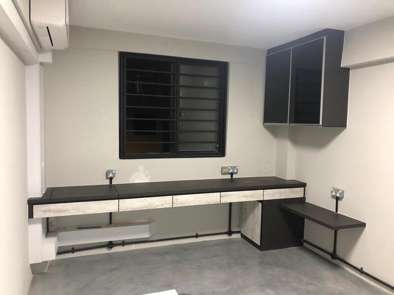 With built-in work desk