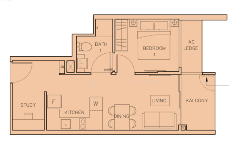 Rezi 24, 39 Lorong 24 Geylang, Eunos / Geylang / Paya Lebar, 1 Bedroom, 463 sqft, Apartment For Rent, by Heidi Chow, 25570275 - PropertyGuru.com.sg