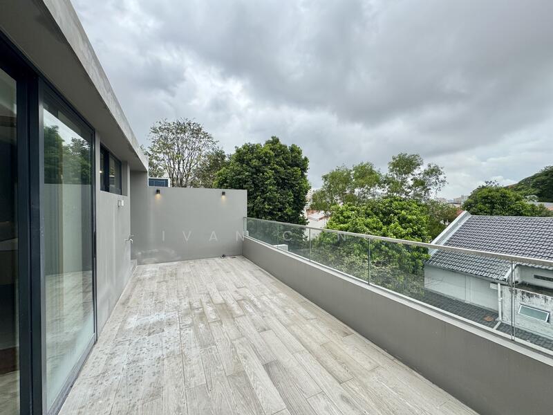 One of the bedrooms with a huge Roof Terrace