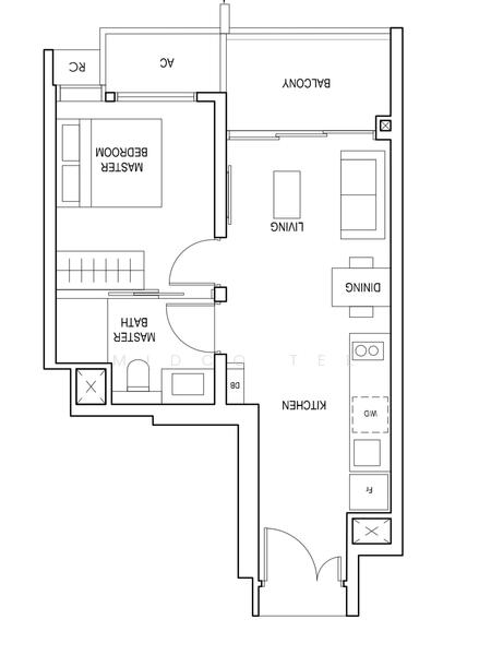 Penrose, 20 Sims Drive, Eunos / Geylang / Paya Lebar, 1 Bedroom, 474 sqft, Condominium For Rent, by Midco Tee, 25574850 - PropertyGuru.com.sg