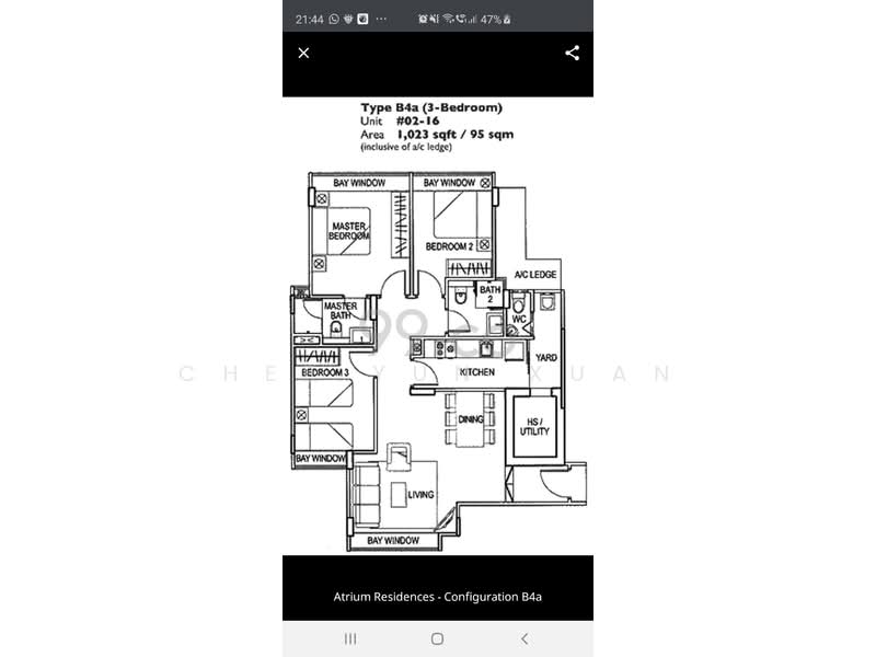Atrium Residences, 528 Geylang Road, Room Rental, 250 sqft, Apartment For Rent, by Chee Yun Xuan, 25580824 - PropertyGuru.com.sg