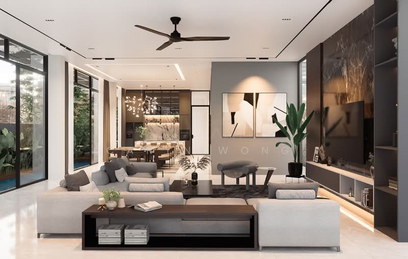 ❤️GIANT⚡️Brand New Luxury Detached Bungalow at Jalan Tua Kong 全新永久地契, , 8 Bedrooms, 12,200 sqft, Bungalow House For Sale, by Caryn Wong, 25582721 - Living Room - PropertyGuru.com.sg