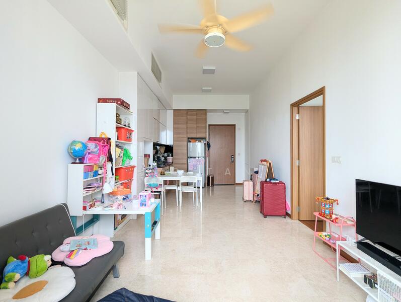 Living room and dining room