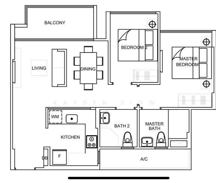 La Fiesta, 58 Sengkang Square, Hougang / Punggol / Sengkang, 2 Bedrooms, 732 sqft, Condominium For Rent, by Kayden Siow, 25594682 - PropertyGuru.com.sg
