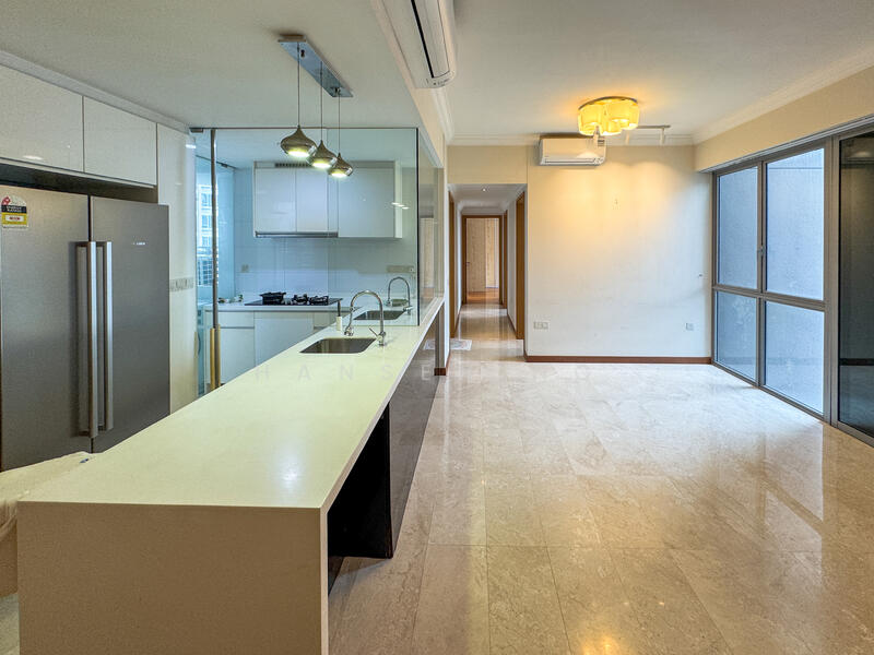 Vista Residences, 28 Jalan Datoh, 3 Bedrooms, 1,173 sqft, Condominium For Rent, by Hansen Ng, 25595624 - Kitchen and living room - PropertyGuru.com.sg