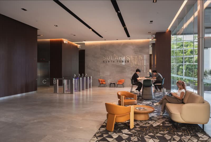 Solaris @ one-north, 1 Fusionopolis Walk, 2,650 sqft, Business / Science Park For Rent, by CHUA SIQIN, 25595719 - Lobby - CommercialGuru.com.sg