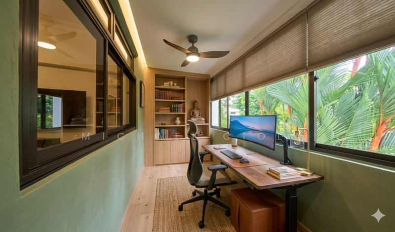 Astrid Meadows Condominium For Sale at S$ 6,198,000 | PropertyGuru Singapore - AI Generated Study Room Interior