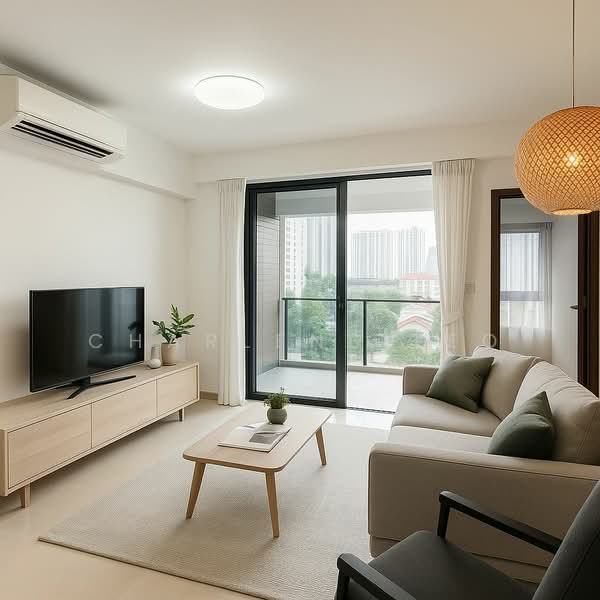 Regent Residences, 1091 Serangoon Road, 2 Bedrooms, 818 sqft, Condominium For Rent, by Charlene Teo, 25596965 - Living Room - PropertyGuru.com.sg