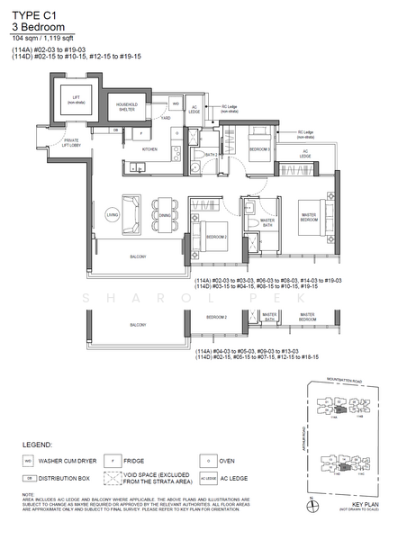LIV @ MB, 114D Arthur Road, 3 Bedrooms, 1,119 sqft, Condominium For Rent, by Sharol Pek, 25598213 - PropertyGuru.com.sg