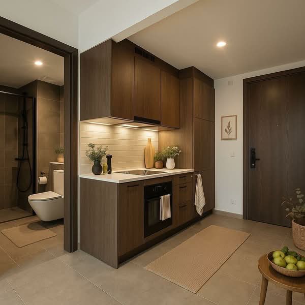 Midtown Modern, 18 Tan Quee Lan Street, 1 Bedroom, 409 sqft, Condominium For Rent, by Kay. ., 25598623 - Kitchen - PropertyGuru.com.sg